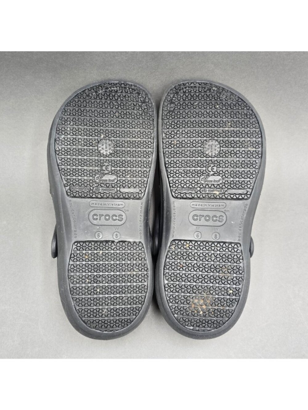 Crocs Bistro Work Clogs Black Slip Resistant Unisex Professional Size M6 W8 - Picture 7 of 7